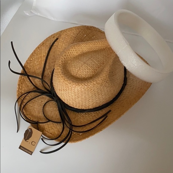 Cowboy Women’s Stone Band Raffia Hat ⭐️⭐️⭐️⭐️⭐️NEW main image 5
